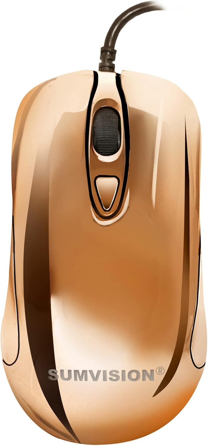 SUMVISION Plasma Gaming Mouse Fully Programmable Macros Editor Wired USB Metallic Electroplated Mirror Finish True RGB Japanese Omron Switches US Broadcom Sensor (UK DESIGN FREE UK TECH SUPPORT)
