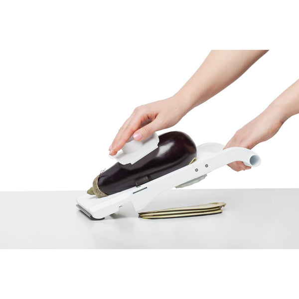 Benriner BN-120W Jumbo Mandolin Vegetable Slicer, ABS Plastic, White