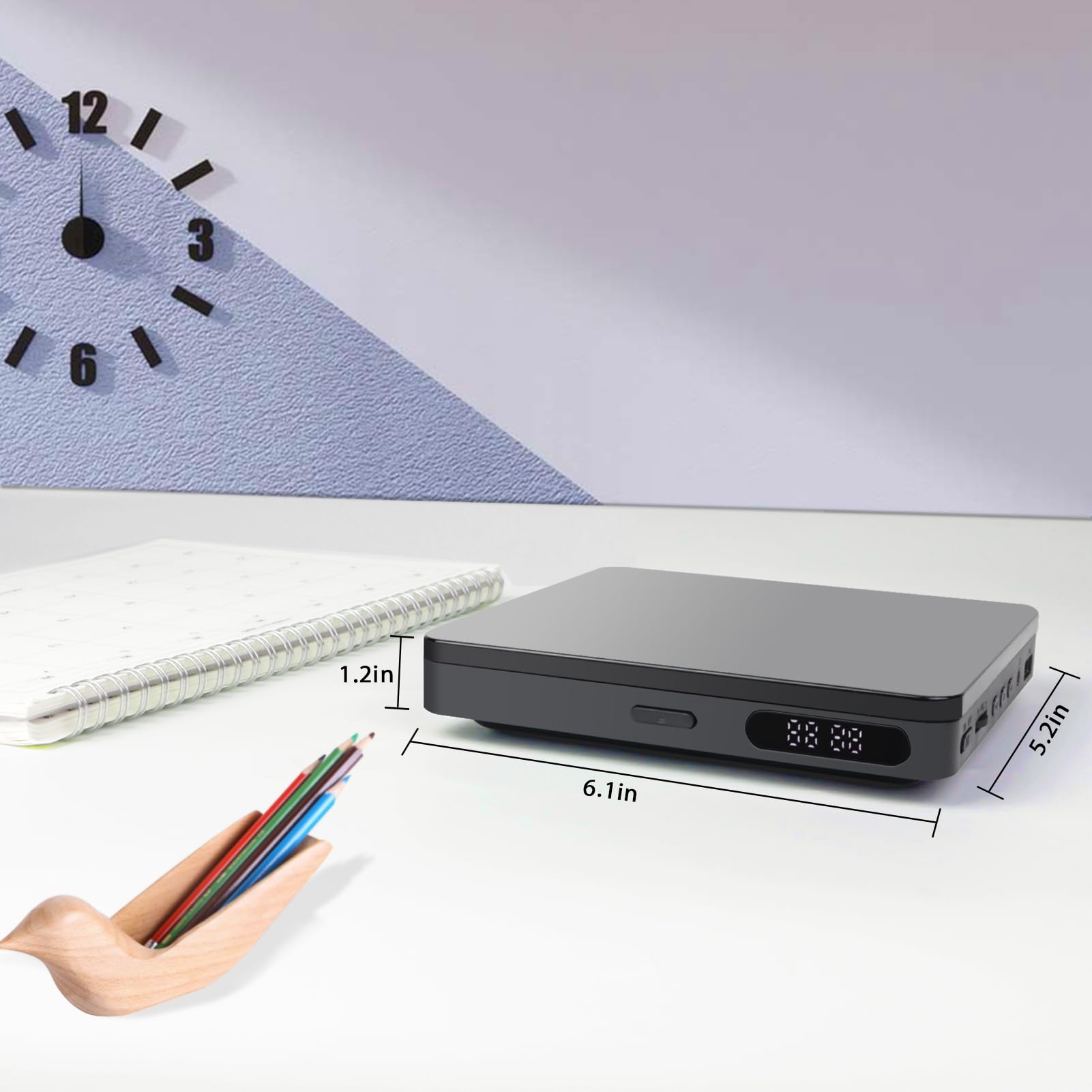 Mini DVD Player, DVD/CD Player for TV, All Region Free 1080P HD with RCA/HDMI Cables, Remote Control, Breakpoint Memory, Built-in PAL/NTSC, USB Input