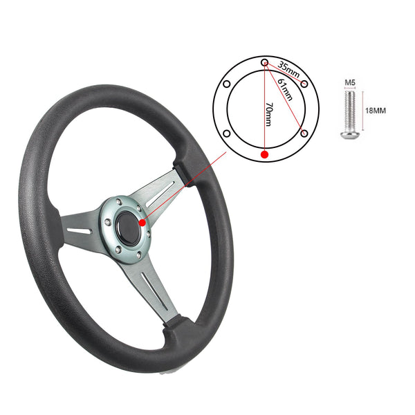 YEHICY Auto Racing Flat Steering Wheel with Purple Spokes 350mm 13.8”6 Bolts Grip Vinyl Leather Universal Simulation Game Steering Wheel For Logitech G29 G920 G923