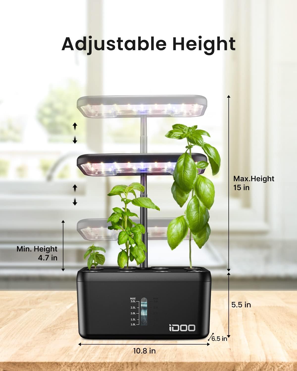 iDOO Hydroponics Growing System, Presents for Friends, 8 Pods Smart Garden with LED Grow Light, Auto Timer, Indoor Herb Garden Germination Kit for