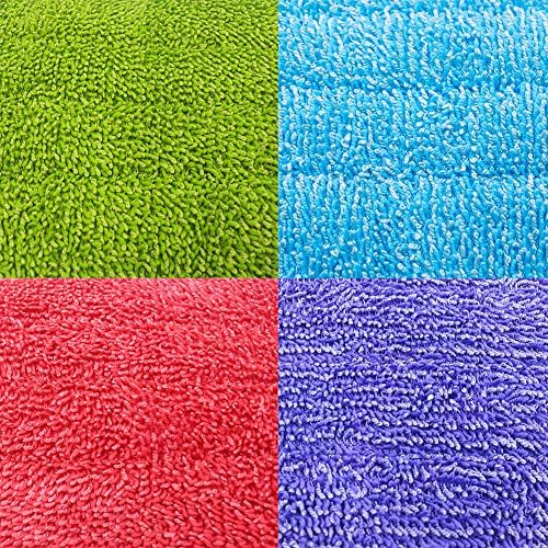 4 Pack Spray Mop Heads Replacement Mop Pads Reveal Mop Cleaning Pad ,Fit for All Spray Mops & Reveal Mops Washable 16.5*5.11 Inches. (Colors)