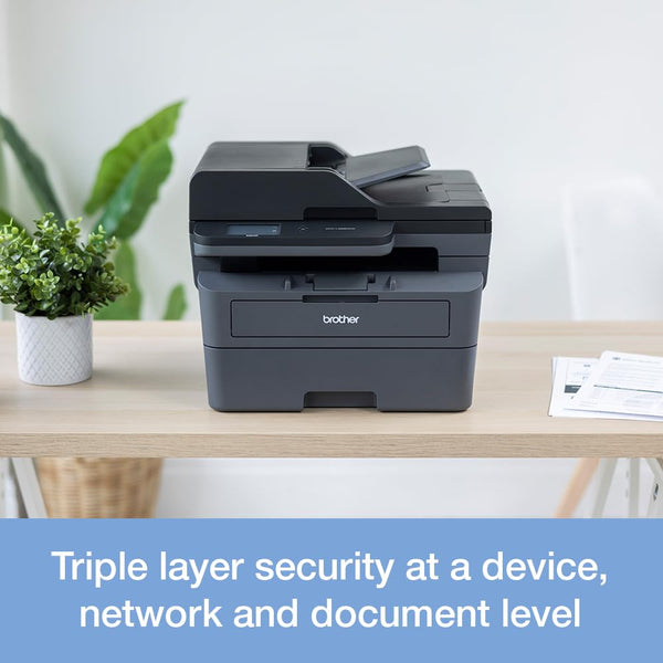 Brother DCP-L2620DW 3-in-1 Mono Laser Printer |Print, copy & scan|Automatic 2-sided print |A4|UK Plug
