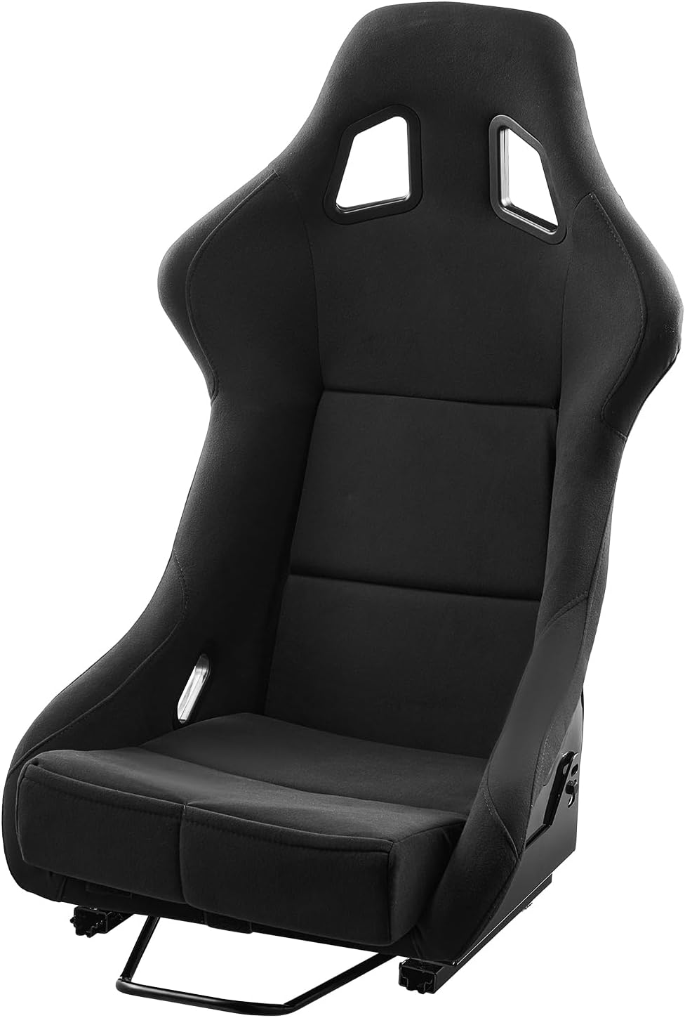 VEVOR Racing Seat, 1 Set, Integrated Racing Cockpit with Double-Lock Slider & High-Resilience Foam, Comfortable Racing Chair with Soft Velour Fabric & Q235B Slider, Fit for Racing Cars & Go-Karts