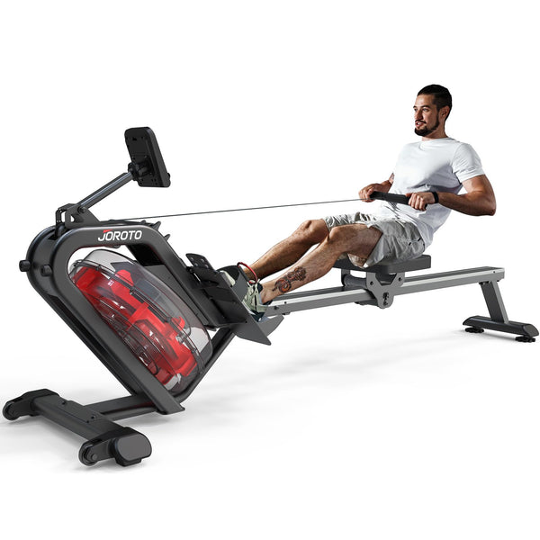 JOROTO MR23 Rowing Machines for Home Gym Foldable Rower Machine 300 LBS Weight Capacity with Bluetooth Function, Ipad Holder