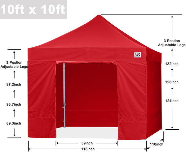 ABCCANOPY 3x6M Pop Up Gazebo Canopy Commercial Tents Market stall with 4 Removable Sidewalls and Roller Bag Bonus 4 Weight Bags (Grey)