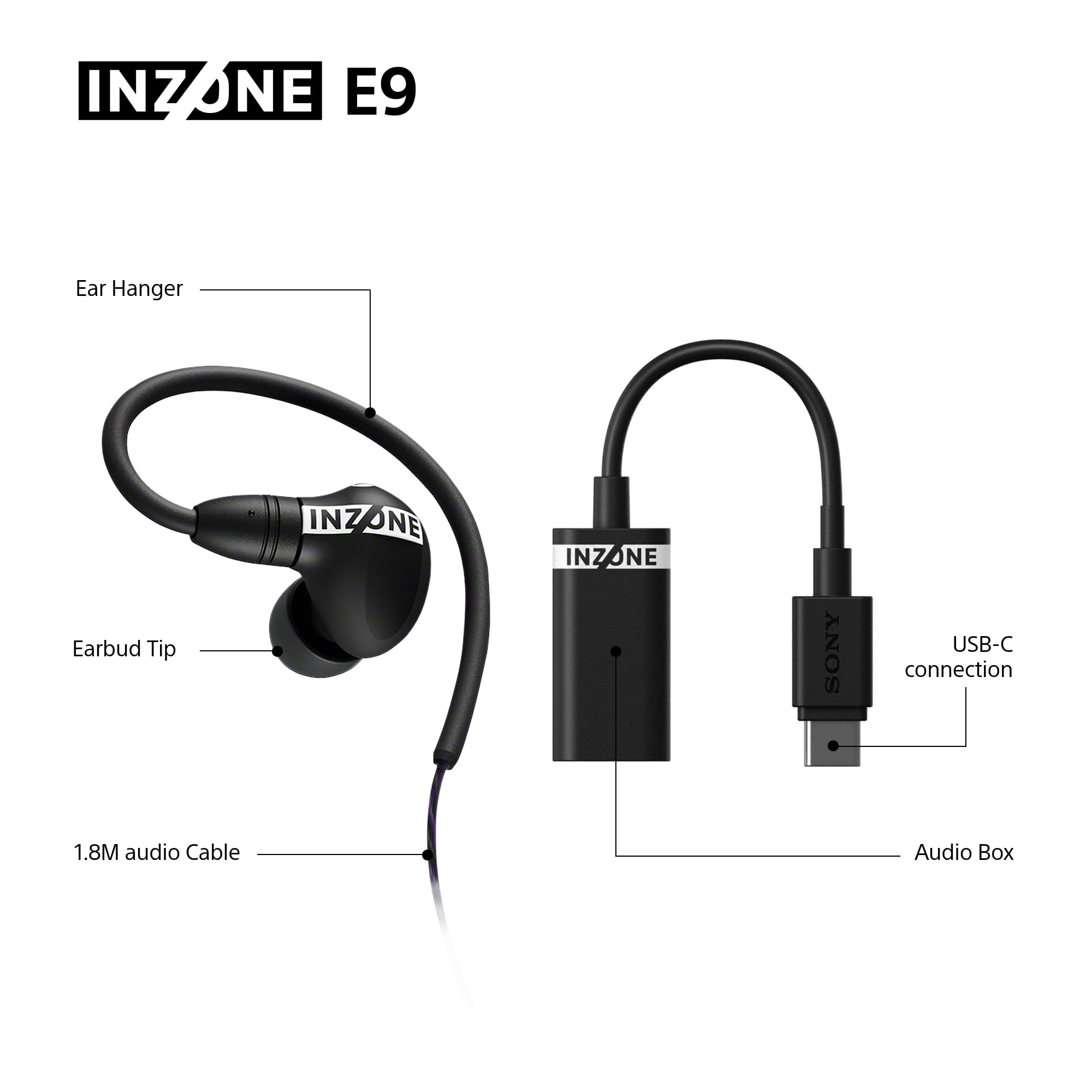 Sony INZONE H3 Wired Gaming Headset – PC/PS5, 360 Spatial Sound for Gaming, Lightweight 299g Design, Flip-to-Mute Boom Microphone, USB Audio Box for Custom EQ – Black