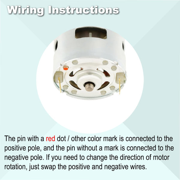 2 Pcs 545 Micro Motor DC 3.7-7.4 V 23500 RPM Long Shaft High Torque Gear RC Power Wheel Mini/Small Motor with Spring Wire, for RC Toy Car/Robot/Mini Fan/Electric Drill/UAV/DIY/Test