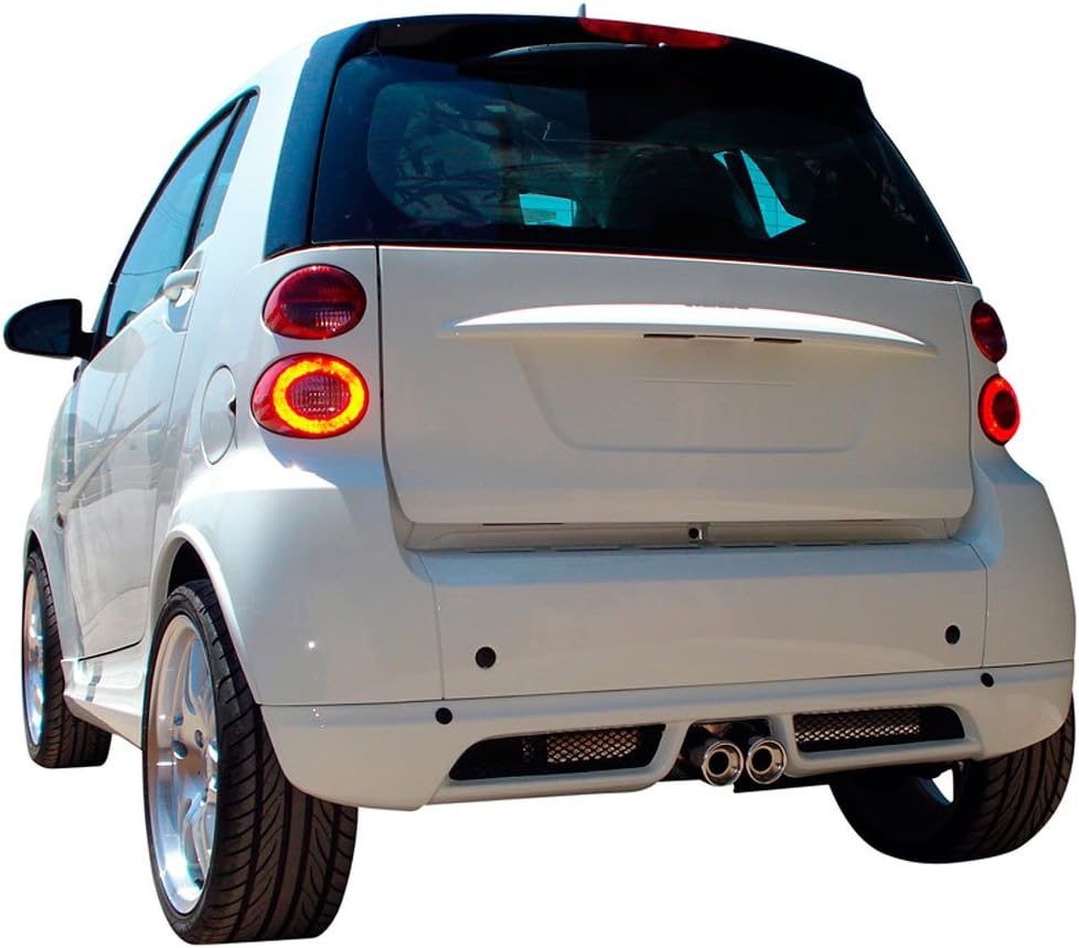 Motordrome Rear bumper skirt compatible with MCC Smart ForTwo 4/2007- (ABS)