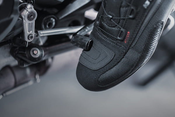 SHIMA EXO Vented, Motorbike Shoes for Women | Breathable, Reinforced Street Riding Shoes with ATOP Closure System, Ankle Support, Anti-Slip Sole, Gear Pad (Black, 6.5)