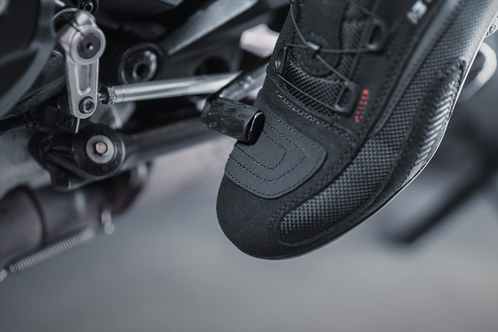 SHIMA EXO Vented, Motorbike Shoes for Women | Breathable, Reinforced Street Riding Shoes with ATOP Closure System, Ankle Support, Anti-Slip Sole, Gear Pad (Black, 6.5)