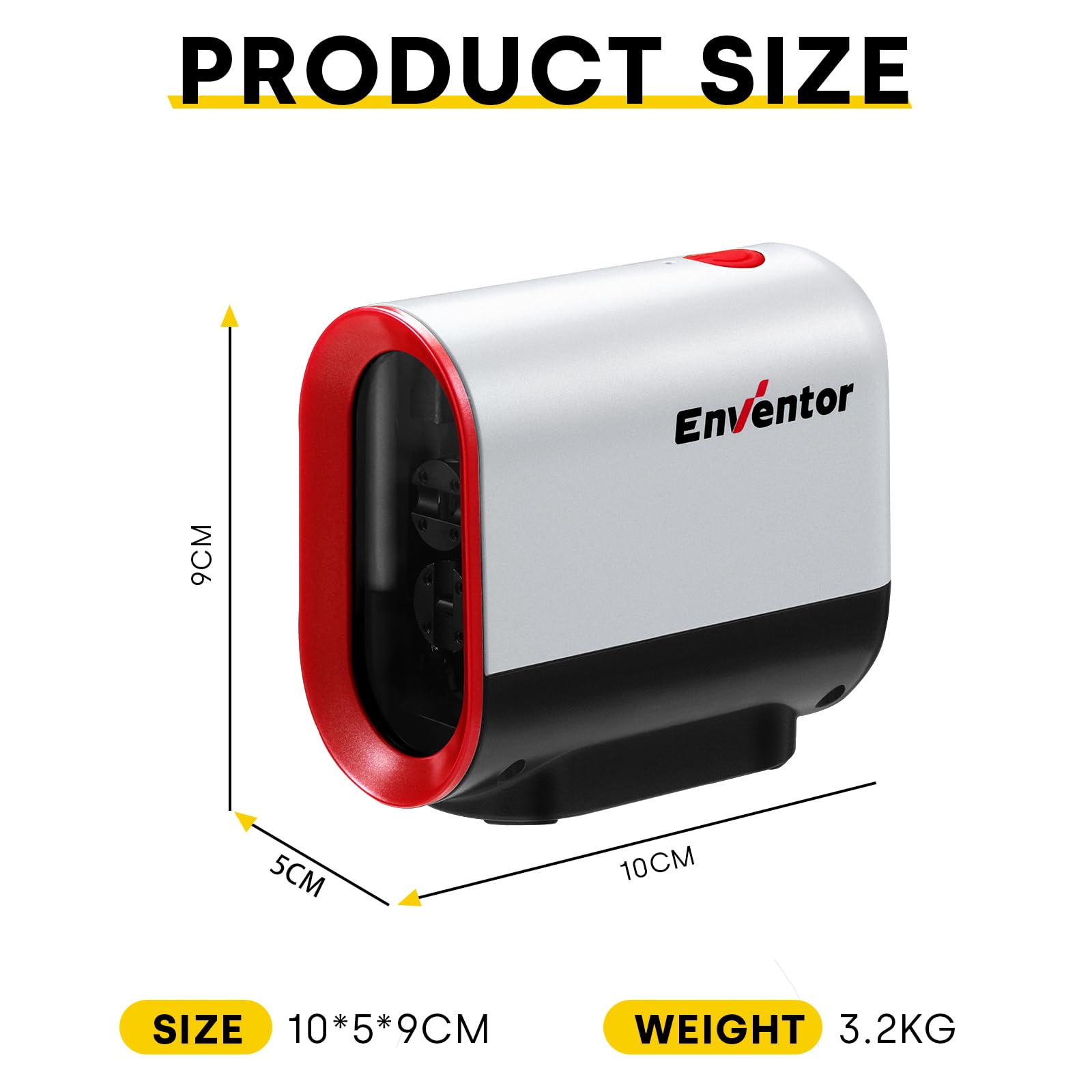 Enventor Rechargeable Laser Level, 25M 2200mAh Li-ion Battery Green Laser Level Self Leveling with Pulse Mode, 7 Hours Working Time, 360° Magnetic Base, Switchable Horizontal/Vertical/Cross line