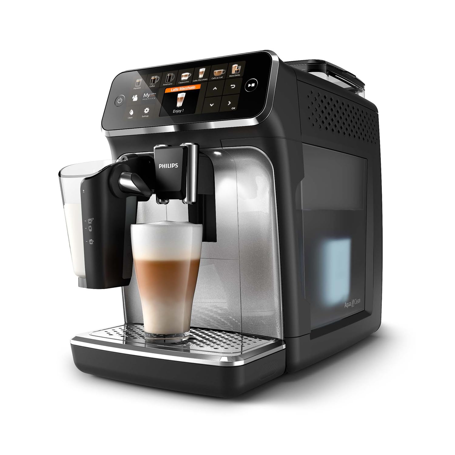 Philips 2200 Series Fully Automatic Espresso Machine - 2 Coffees, Touch Display, Classic Milk Frother, Ceramic Grinder, Matte Black (EP2220/10)