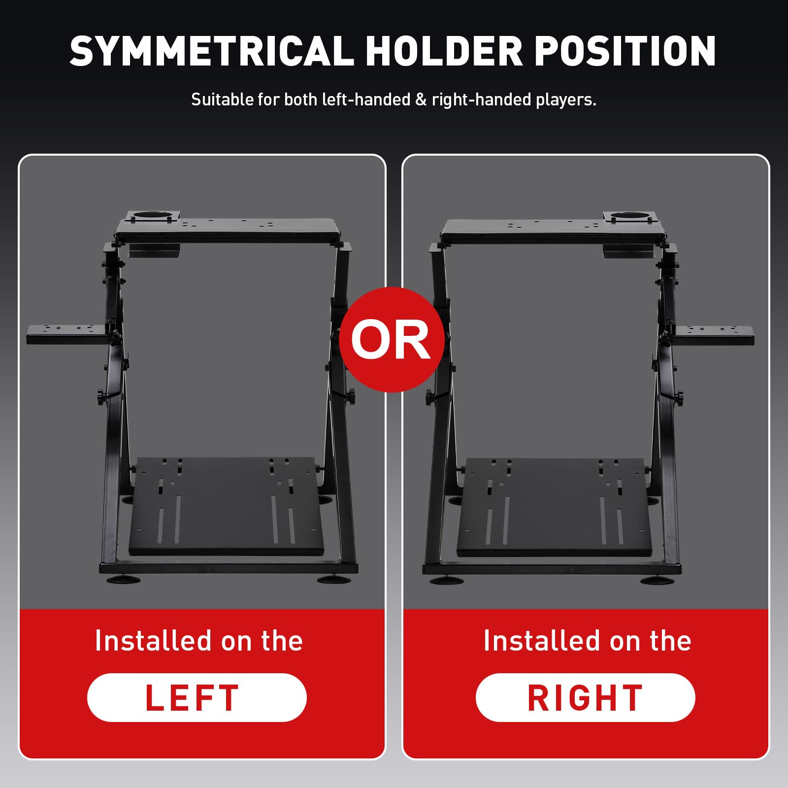 GTPLAYER Steering Wheel Stand for G25 G27 G29 G920 Foldable Racing Wheel Stand with Cup Holder Adjustable Height/Angle, Driving Simulator Gaming Wheel Stand