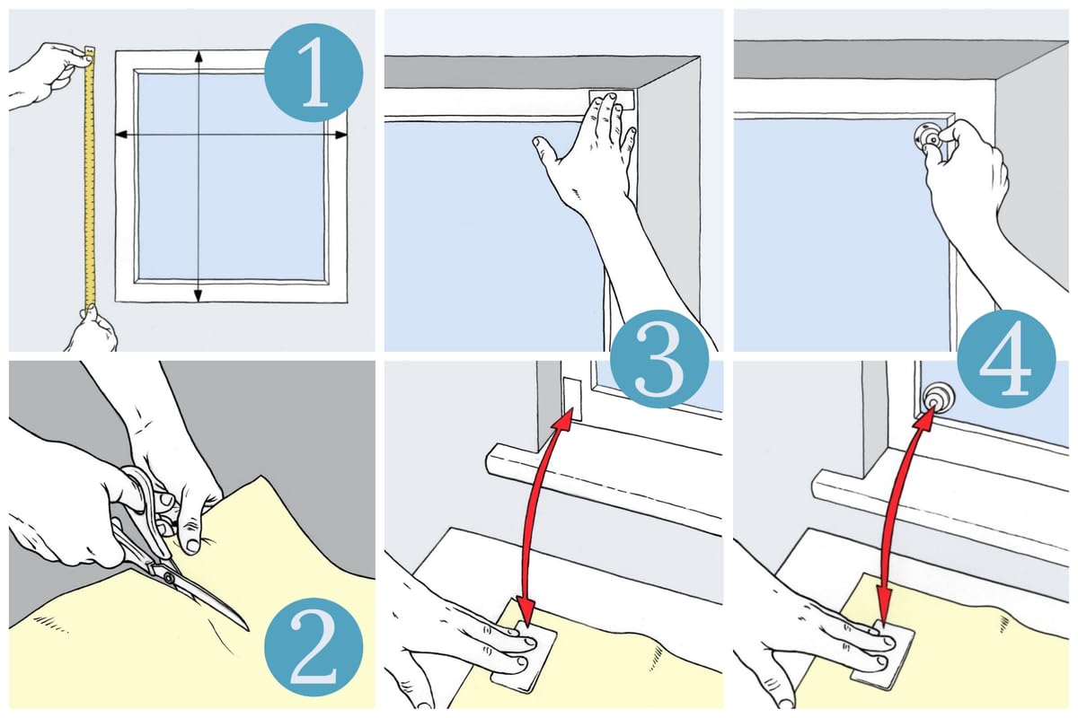 Easynight Portable Travel Blackout Blind, 100% Light Blocking Fabric, XXL, Fit Any Size/Shape Up To 300x145cm, Made to Measure Service Available, No