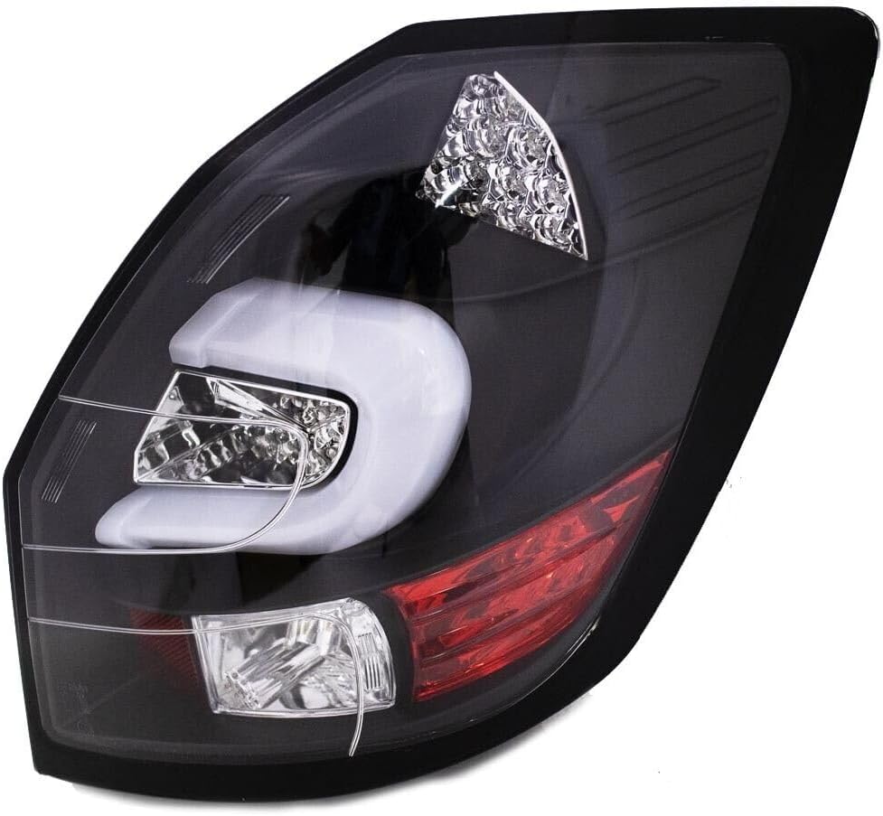 GAZOZ PERFORMANCE LED Tail Lights compatible with Fabia II 2007-2014 Mk2 - Black Base White Bar