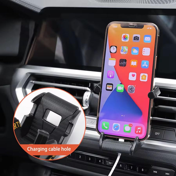 Car Phone Holder Air Vent Mount – Racing Seat Style with Safety Belt, 360° Adjustable Cradle, Universal Fit for iPhone, Samsung, Android, And More, 2025 New Auto Accessories (Red)