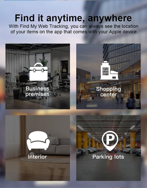 2 Pack GPS Tracker for Vehicles Work with Find My (iOS Only)-No Monthly Fee, IP69 Waterproof,Real-Time GPS Tracking Devices for Kids, Car, Keys,Luggage,Wallets,Dog,Cat,Easily Locate Lost Items(White)