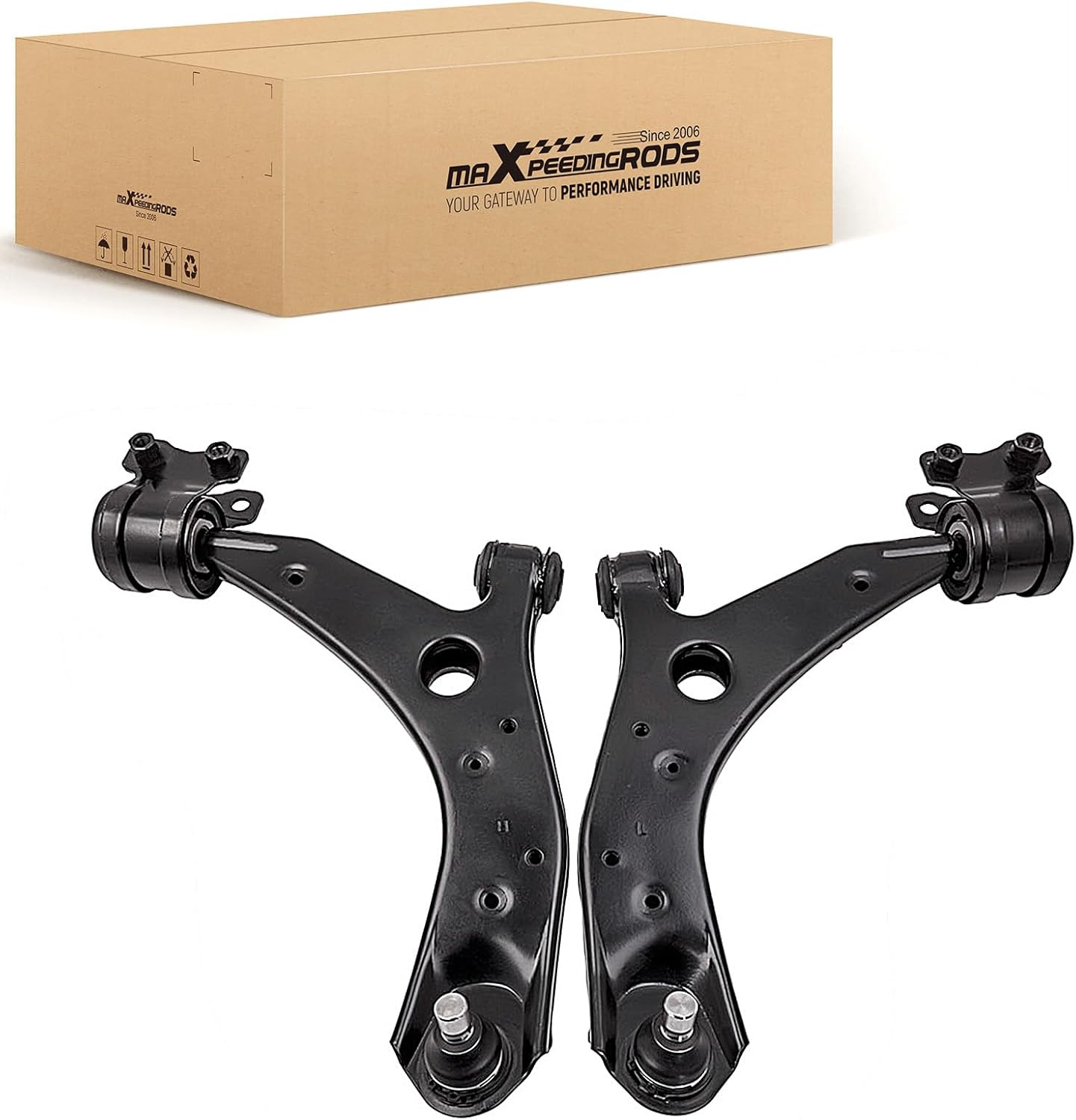 maXpeedingrods Front Left and Right Control Arms Suspension Wishbone Kit for Mazda 5 05-17 Cr19 Mazda 3 03-09 BK