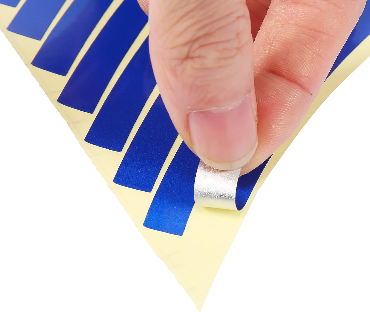 X AUTOHAUX 16pcs Fit 12" Wheel Motorcycle Car Wheel Rim Sticker Strips Blue