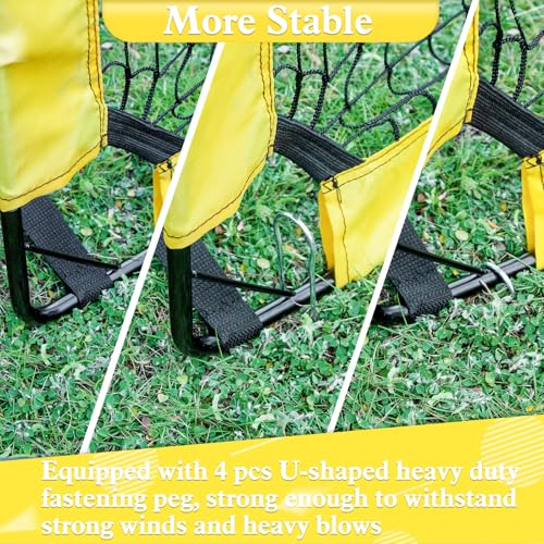 Gofady 2-in-1 Football Goal for Kids - Portable & Durable Soccer Training Net with 5 Target Ranges, Foldable Design, Carrying Bag, Easy Assembly for