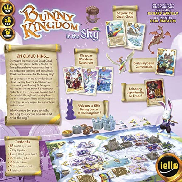 Iello | Bunny Kingdom in the Sky Expansion | Board Game | Ages 14+ | 2-5 Players | 45 Minutes Playing Time