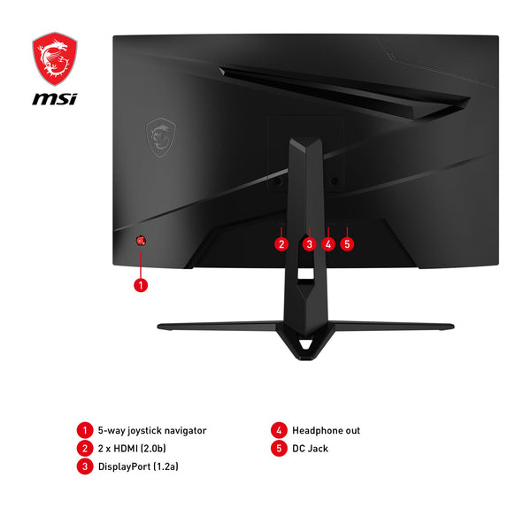 MSI G274F 27 Inch FHD Gaming Monitor - 1920 x 1080 Rapid IPS Panel, 180 Hz / 1ms, 134% sRGB Colour Gamut / G-SYNC Compatible- DP 1.2a, HDMI2.0 CEC