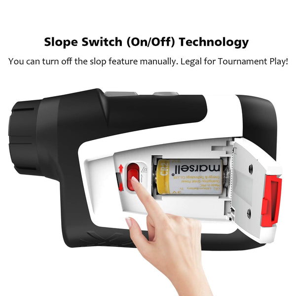 MiLESEEY Golf Range Finder with Slope On/Off,1100Yards,±0.5yard Accuracy,Flag Lock with Vibration,Legal for Tournament Play, Scan Measurement for Golfers,Carrying Case, Free Battery