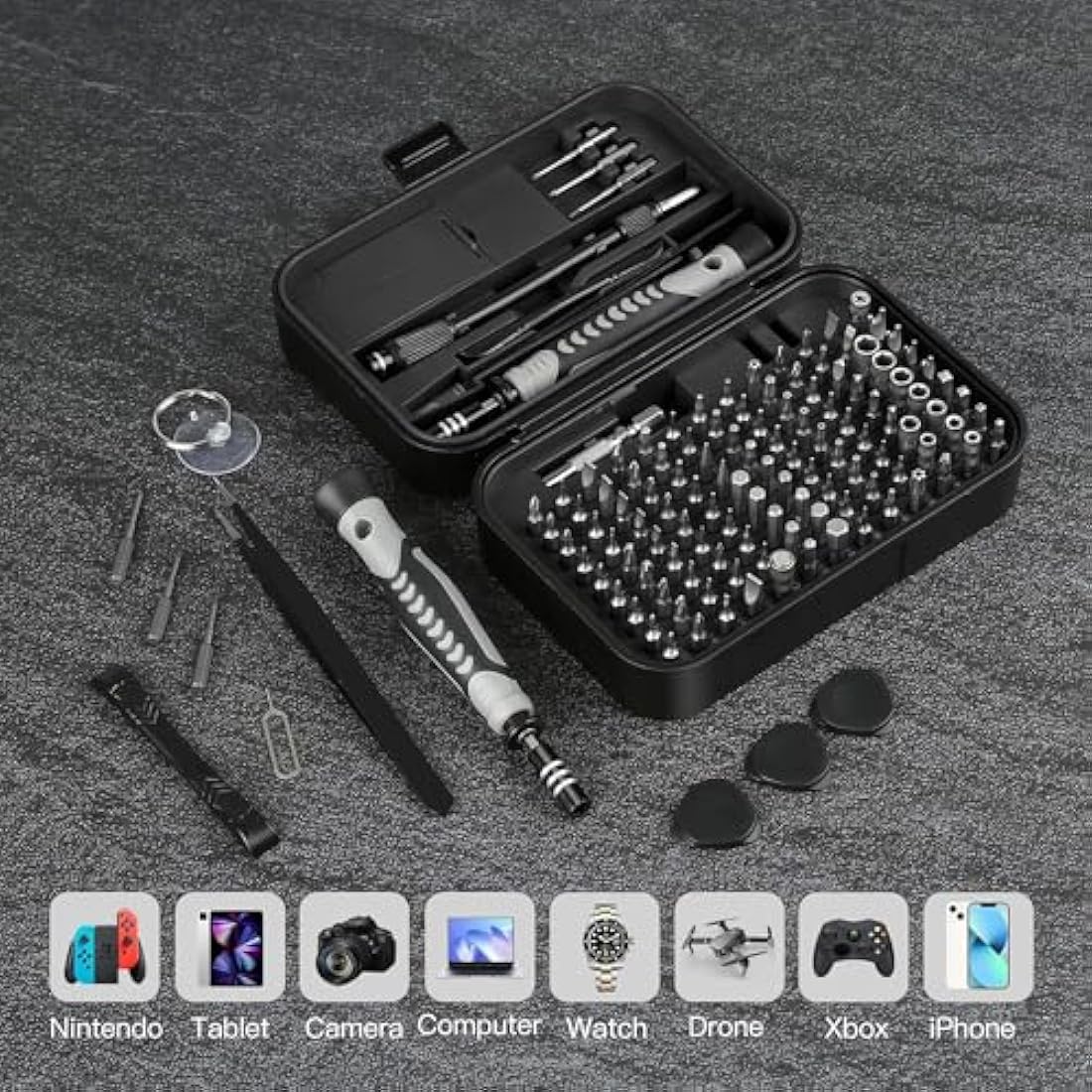 130 in 1 Precision Mechanic Screwdriver Set DIY Repair Tool Set Precision Screwdriver Set Electrician for iPhone Laptop Toy Watches Camera Glasses