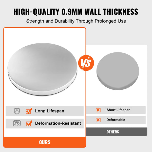 VEVOR Fire Pit Cover Lid, 20" Portable Firepit Spark Screen,Stainless Steel Steel Metal Cover, Easy-Opening Outdoor Wood Burning and Camping Stove