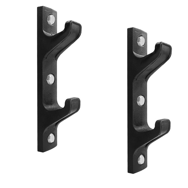 Aoneky Wall Mounted Rubber Barbell Rack Holder - Horizontal Steel Olympic Bar Hanger Storage Rack for Home Gym Squat Rack Fitness