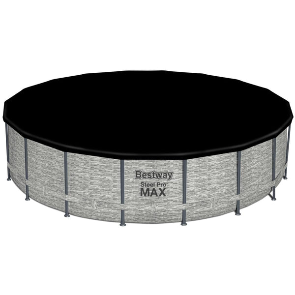 Bestway Steel Pro Max | Round Frame Swimming Pool with Filter Pump, Above Ground Frame Pools, Grey, 18ft