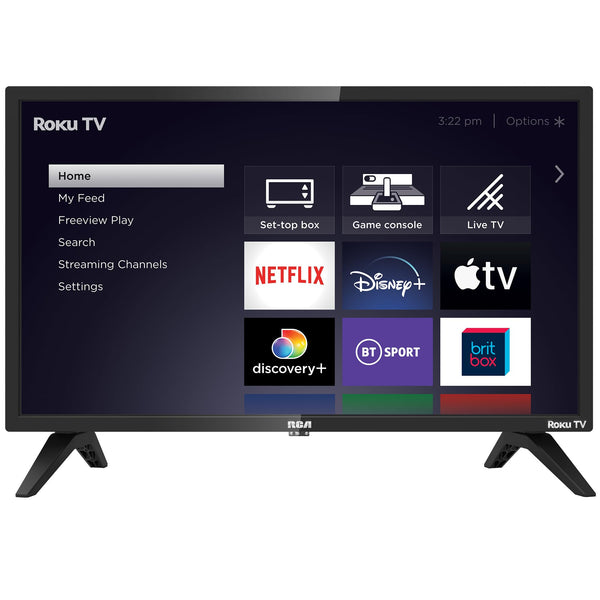 RCA RB24H2CU 24" inchFreeview HD TV DVB-T2/C/S2 Dolby Digital Audio, LED Backlighting Display, HDMI VGA PC SCART USB Travel Small TV for Motorhome and Campervan,Caravans,12 Volt