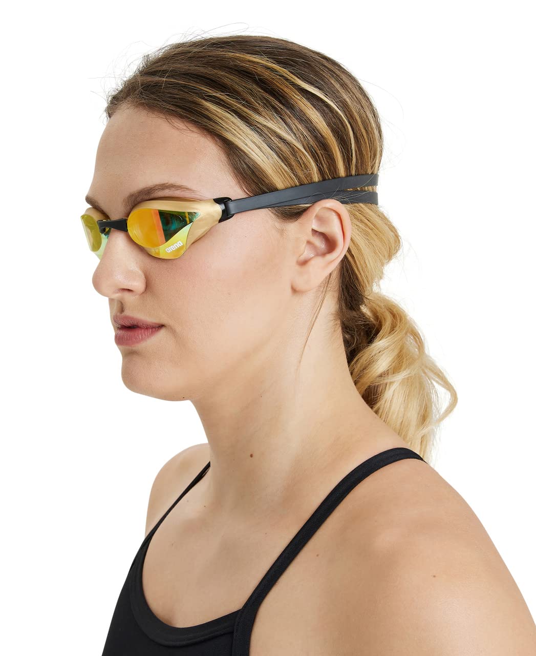 arena Cobra Core Swipe Mirror Unisex Adult Racing Swimming Goggles, Swimming Pool Goggles with Curved Mirror Lenses, Anti-Fog, UV Protection, 5