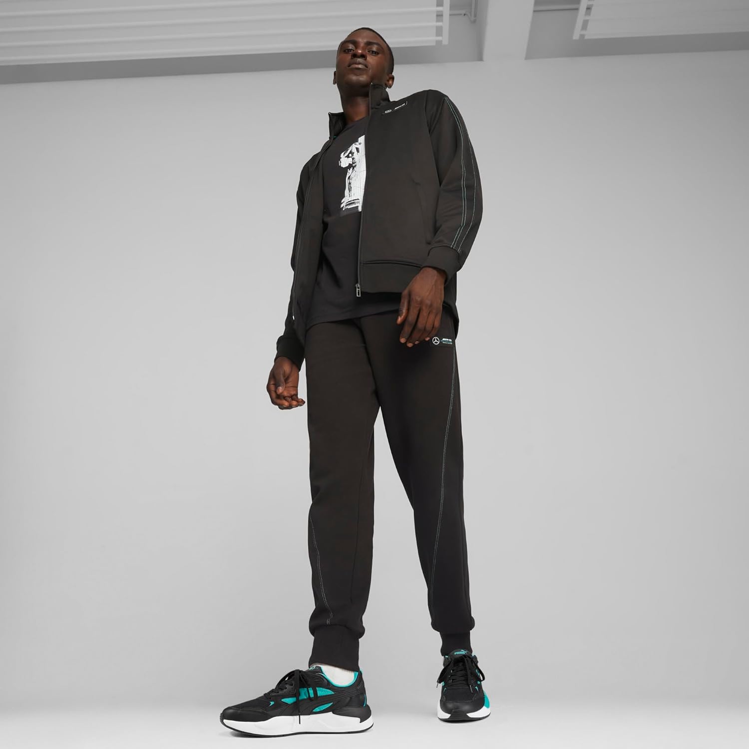 PUMA Mens Mercedes-AMG PETRONAS MT7 Motorsport Track Jacket PUMA Black XXL