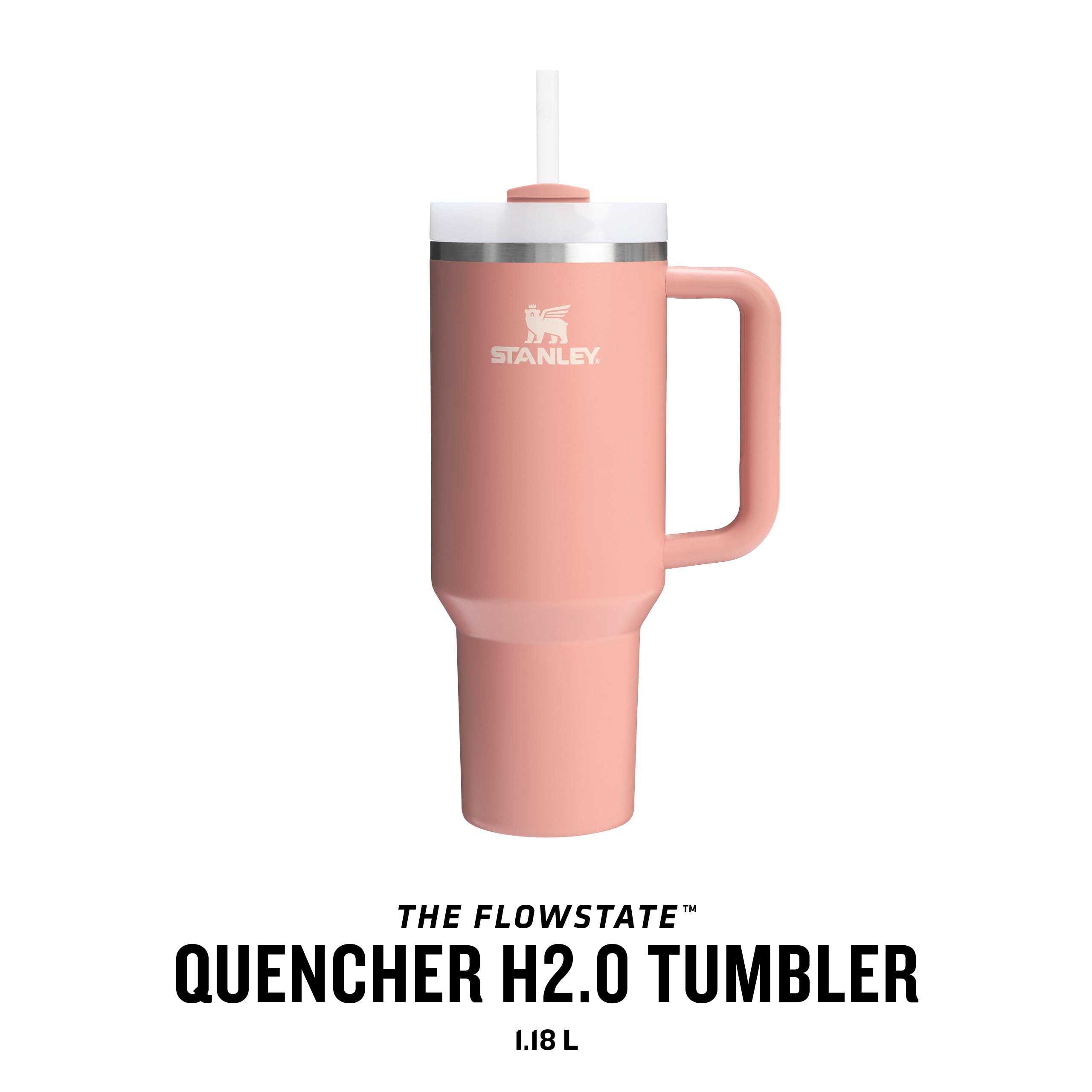STANLEY Quencher H2.0 Flowstate Tumbler 1.2L - Cold for 11 Hours - Iced for 48 Hours - Metal Water Bottle with Straw, Handle and Lid - Dishwasher Safe - Travel Mug for Cold Drinks
