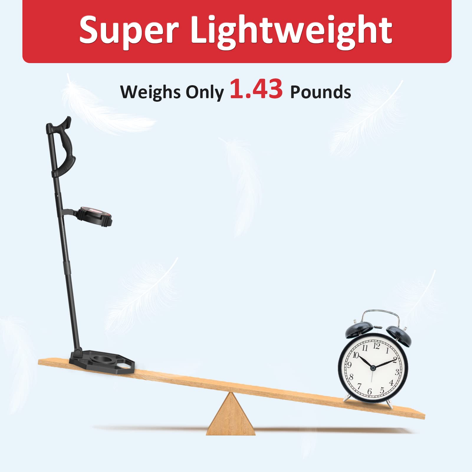 DR.ÖTEK Metal Detector for Kids, Waterproof with LCD Display and Buzzer, 60-76 cm Adjustable Stem, High Sensitivity, Lightweight Gold Detector, Ages 3-10