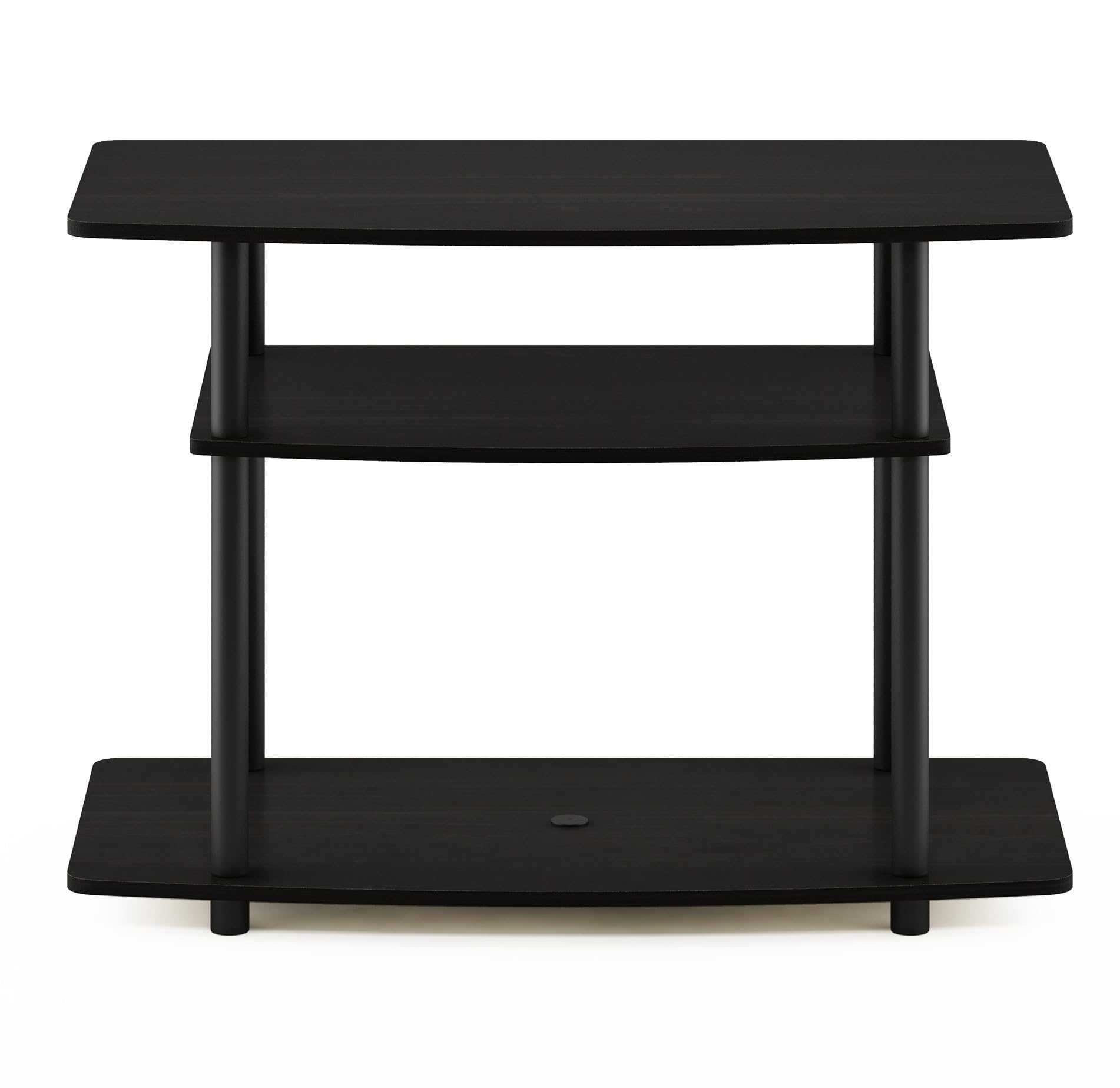 Furinno No Tools 3-Tier Entertainment Center Stand, TV Stands, TV Unit, TV Shelf, Espresso/Black