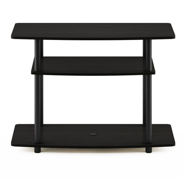 Furinno No Tools 3-Tier Entertainment Center Stand, TV Stands, TV Unit, TV Shelf, Espresso/Black