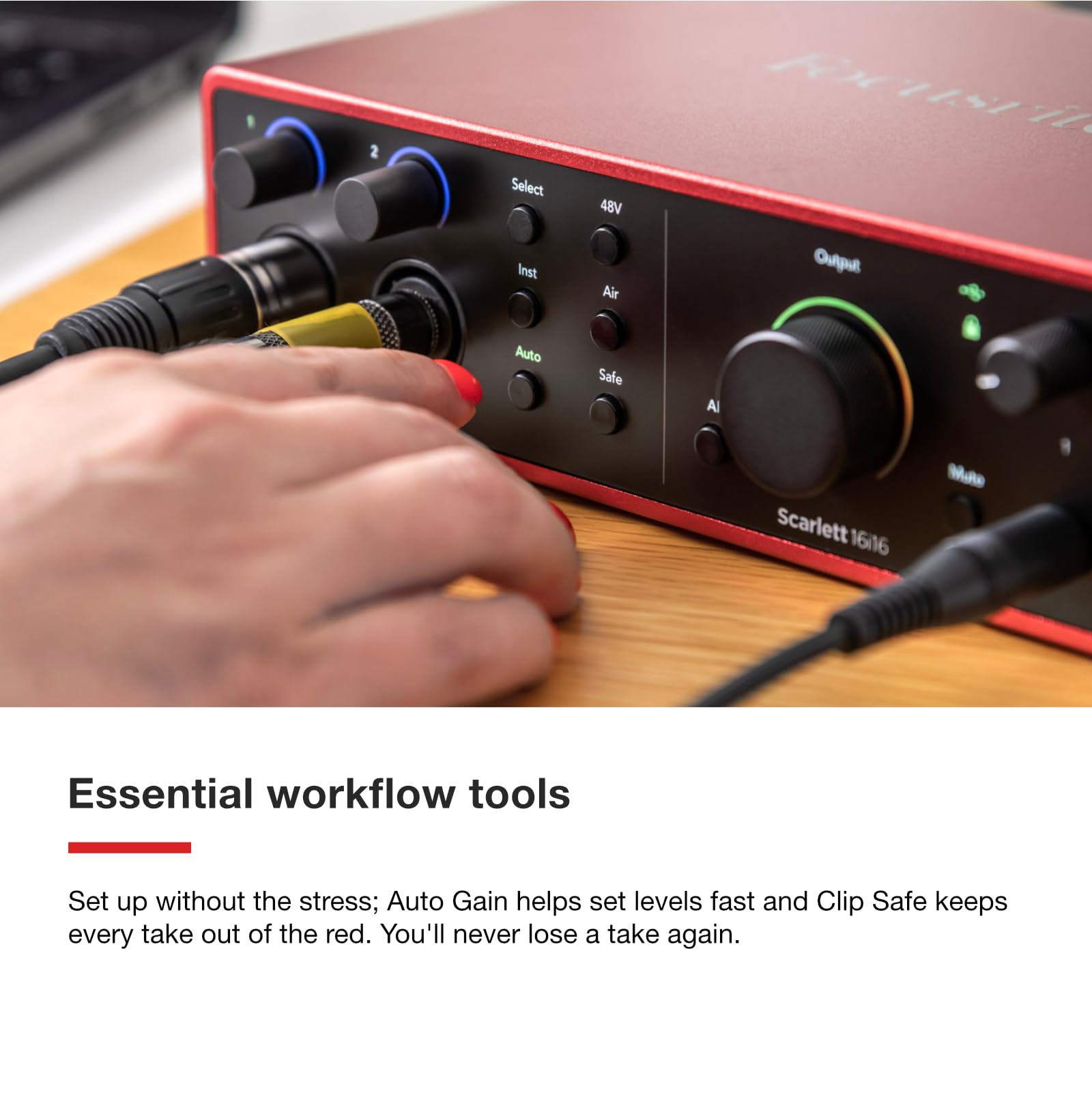 Focusrite Scarlett 2i2 4th Gen USB Audio Interface for Recording, Songwriting, Streaming and Podcasting — High-Fidelity, Studio Quality Recording, and All the Software You Need to Record