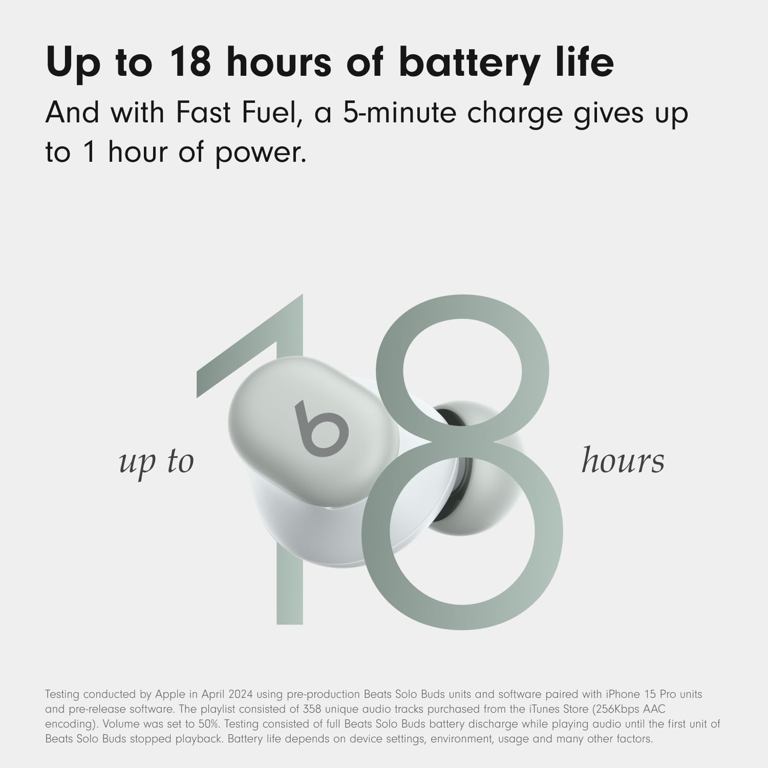 Beats Solo Buds — Wireless Bluetooth Earbuds | 18 Hours of Battery Life | Apple & Android Compatibility | Built-in Microphone - Matte Black