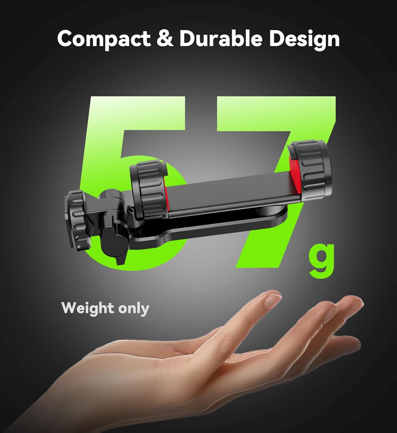 YZNT Phone Tripod Mount, Universal Smartphone Holder with 2 Cold Shoe Mount Adapter and 1/4" Standard Screw Thread, 360°Rotation & 180°Tilt Phone Clamp Compatible with iPhone & Android for Photography