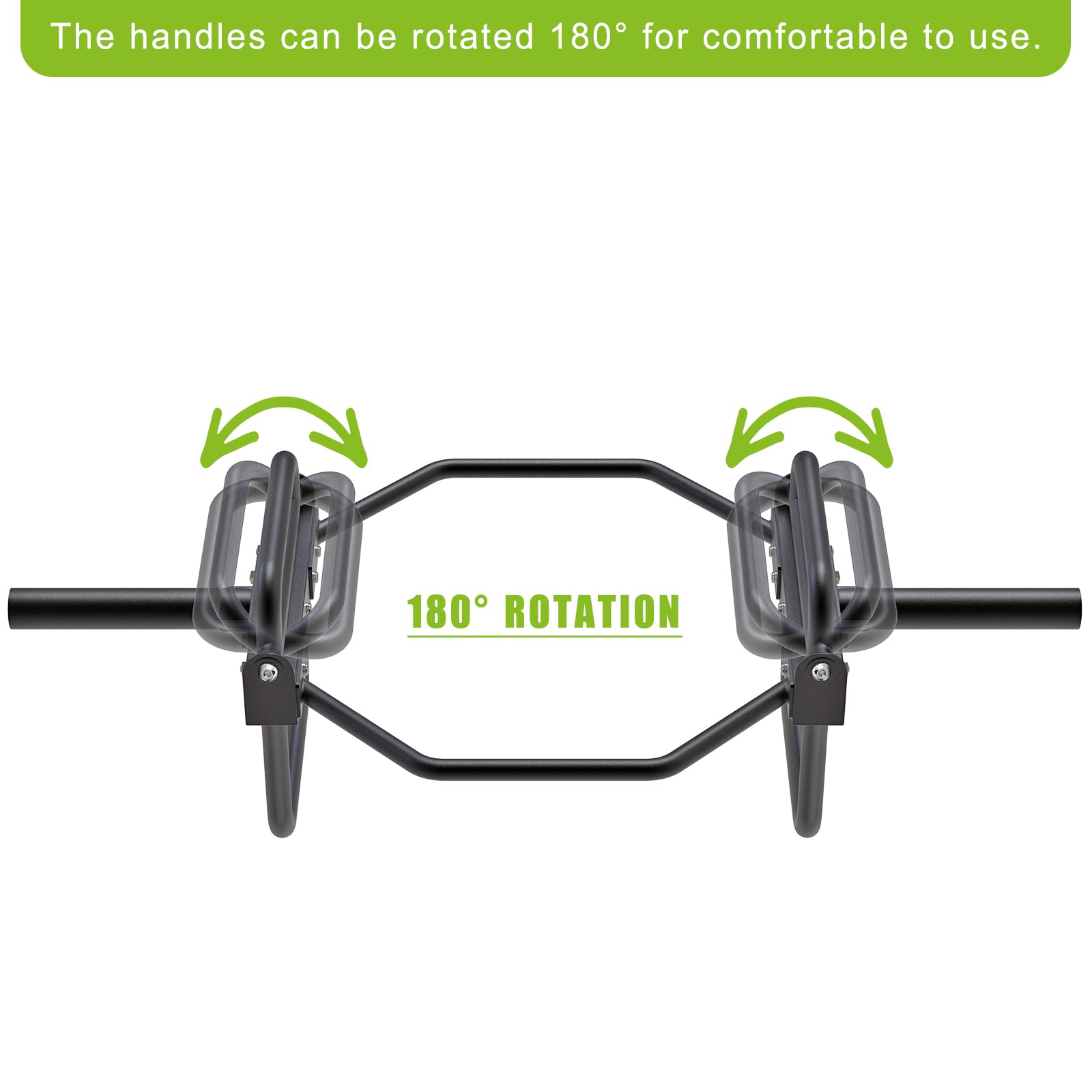 Kipika Barbell Olympic Trap Bar, Hex Bar, Shrug Bar, Deadlift Bar with Stand and Folding Handles for Olympic Weight Lifting, Shrugs, Squats, Solid 2