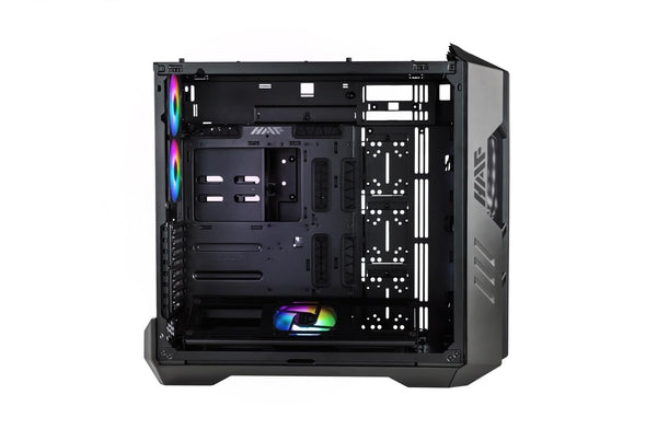 Cooler Master HAF 700 PC Case - Full-Tower, E-ATX Compatible, 5 x Pre-Installed Fans, Rotatable Radiator Bracket, TG Side Panel, Tool-Free Design, ARGB Controller Included