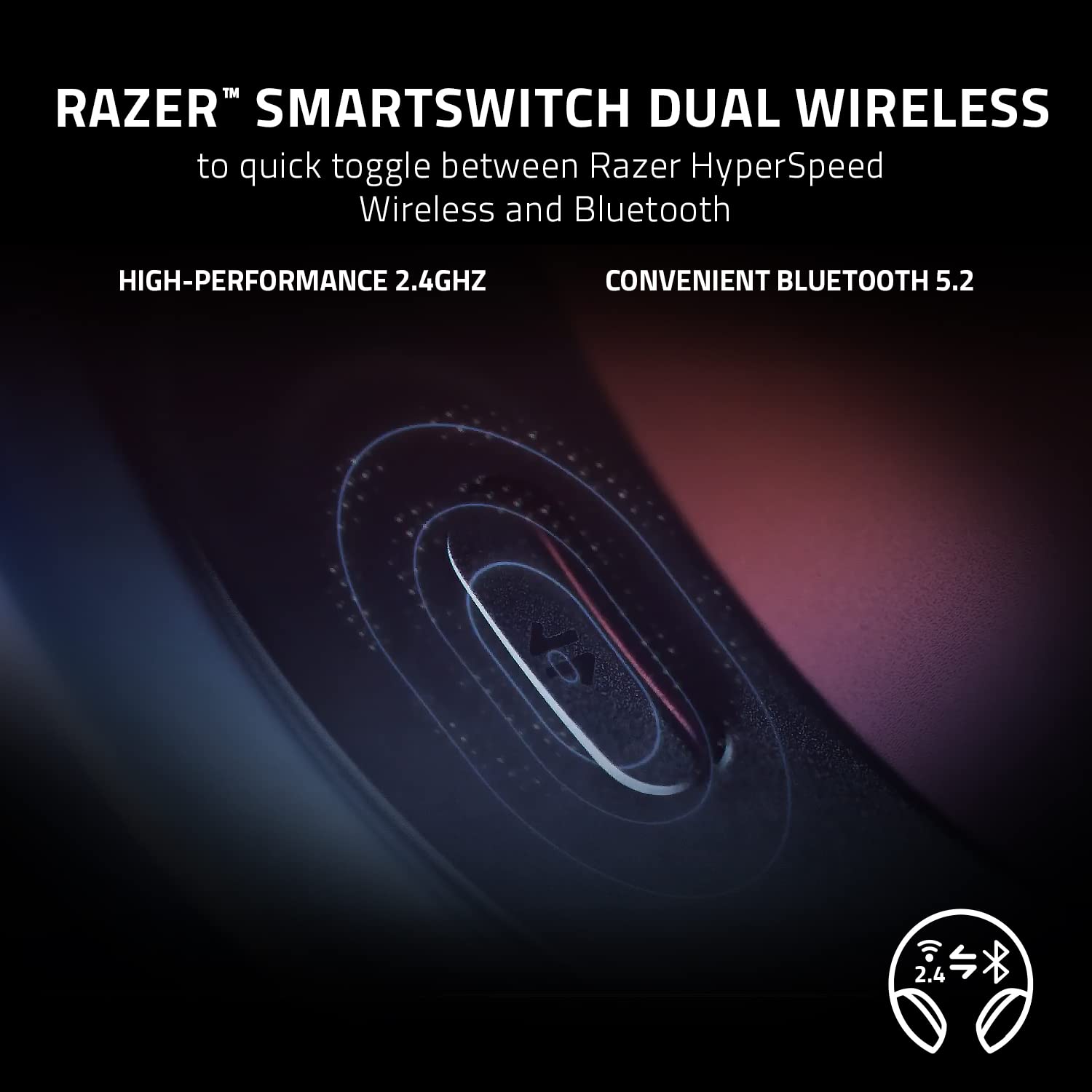 Razer Barracuda X - Wireless Multi-platform Gaming and Mobile Headset (SmartSwitch Dual Wireless, Ergonomic Design, TriForce 40 mm, Cardioid Mic, On-Headset Controls, 50h Battery USB-C) Black