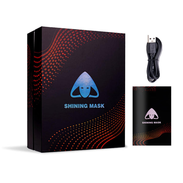 megoo LED Mask with Bluetooth Design Customized Programmable by APP,Halloween LED Luminous Mask for Costume Halloween DJ Masquerade Rave Cosplay Birthday Party