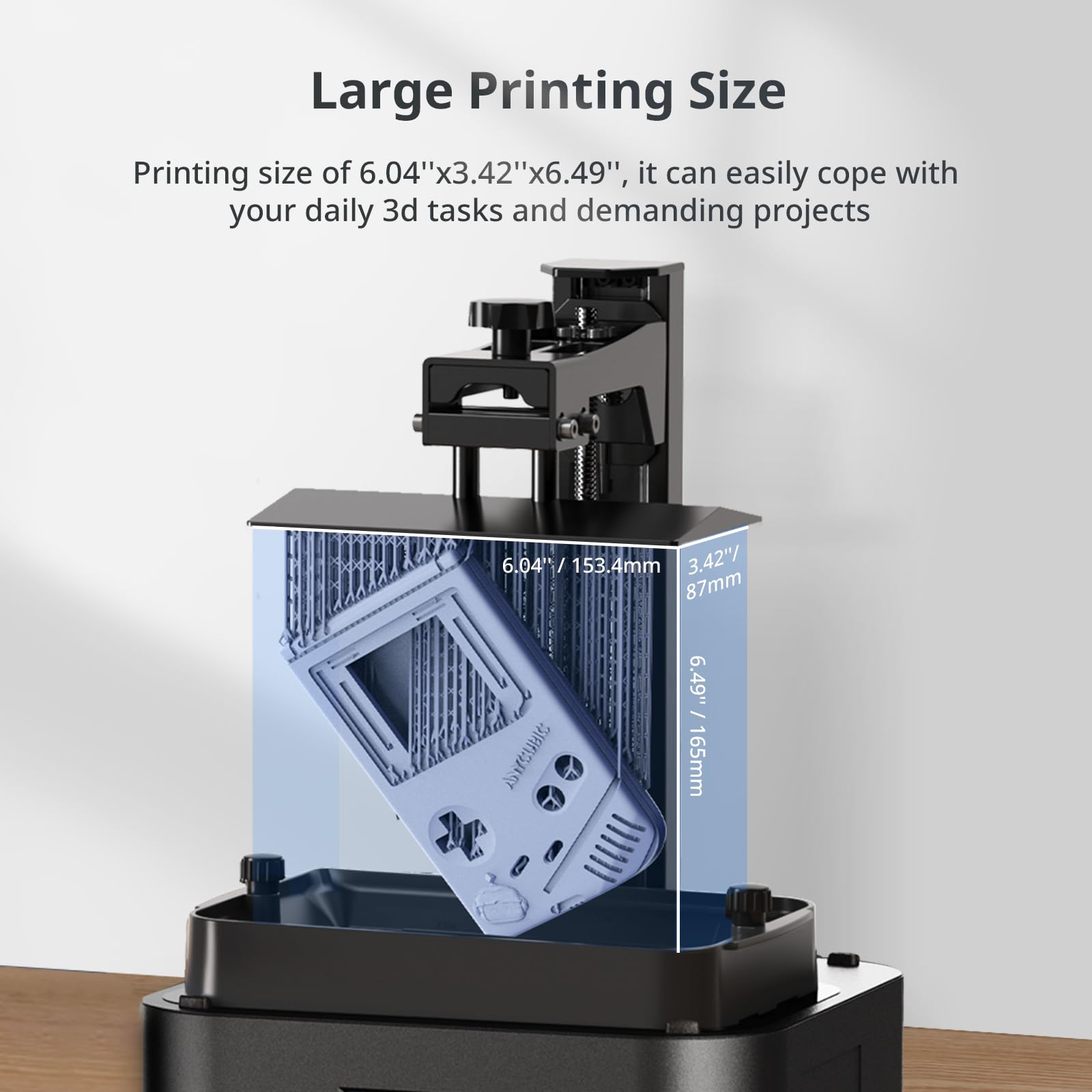 ANYCUBIC Photon Mono 4 Resin 3D Printer, 7'' 10K Mono LCD Screen Resin Printer with Upgraded LighTurbo Matrix and Printing Platform, Large Printing Size of 6.04''x3.42''x6.49''