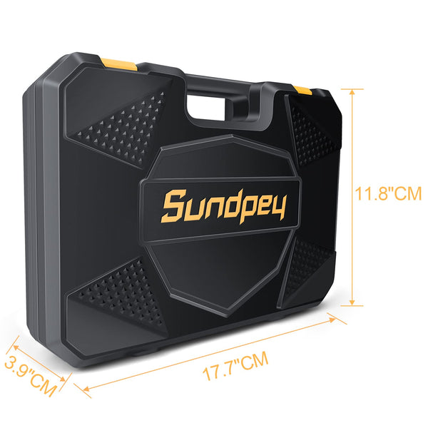 Sundpey Home Tool Kit 300-Pcs - Household Auto Repair Tool Set - Complete General Hand Tool Kits for Handyman & Precision Screwdriver Set & Wire Stripper & Metric Hex Key & Tool box Case for Men Women