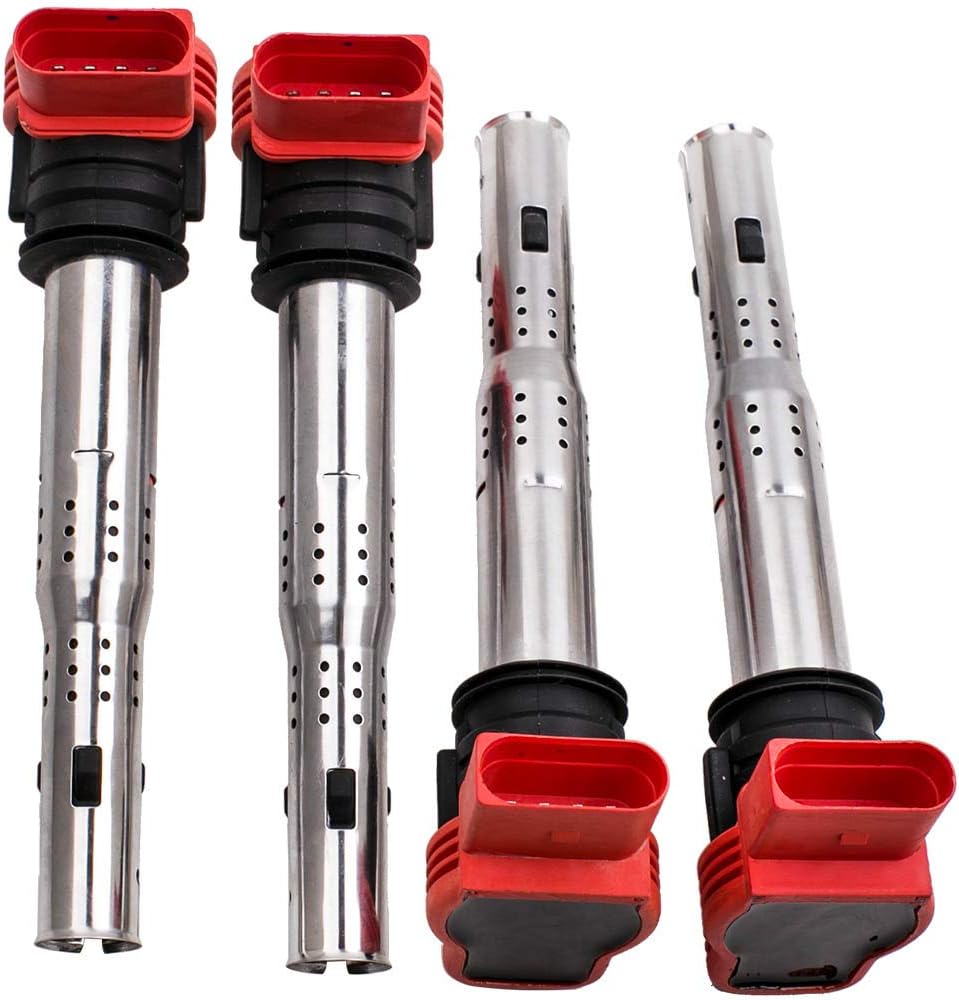 maXpeedingrods 4 PACKS Spark Ignition Coil Pack for Audi A4 A5 A6 A8 S5 R8 2007-2013 4.2 V8 FSI 5.2 V10 FSI 06E905115E