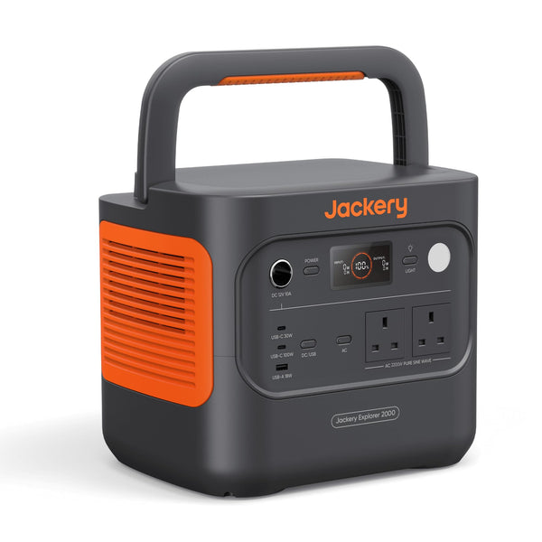 Jackery Explorer 2000V2 Portable Power Station (2024 New) + 2x 200W Solar Panels, 2040Wh LiFePO4, 2000W AC & 100W USB-C Output, 1-Hour Fast Charge, Solar Generator for Camping & Backup